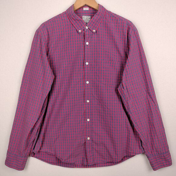 J Crew Shirts Mens XL Lot of 2 Red Check Plaid Slim Fit Long Sleeve Button Down - Picture 2 of 16